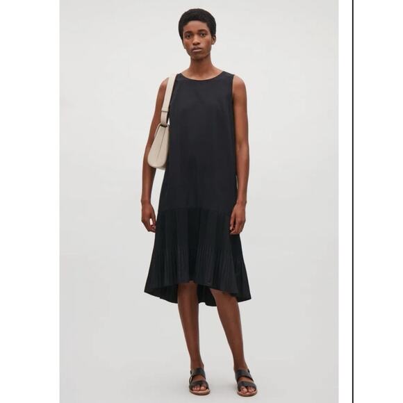 COS Pleated Sleeveless Dress Size 12 - Picture 1 of 6